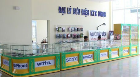 Đại lý bưu điện trong KTX.