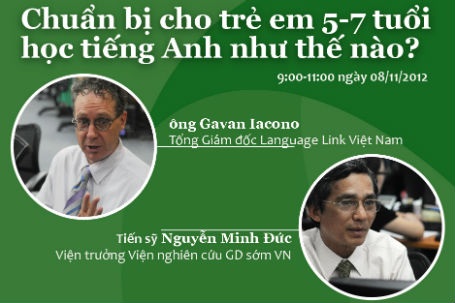5-7 tuổi là giai đoạn quan trọng để trẻ học ngoại ngữ - 1 Buổi tư vấn “Chuẩn bị cho trẻ em 5 đến 7 tuổi học tiếng Anh thế nào?” diễn ra trên báo điện tử