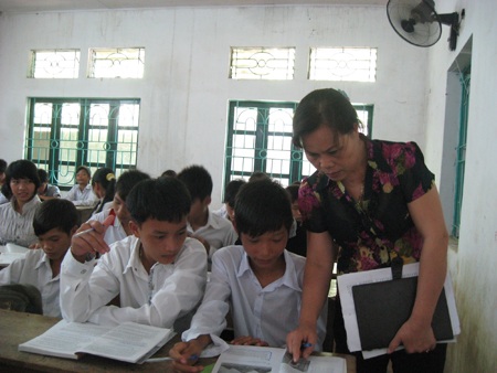 Giờ học văn của cô trò Trường THPT Kinh Môn (Hải Dương).