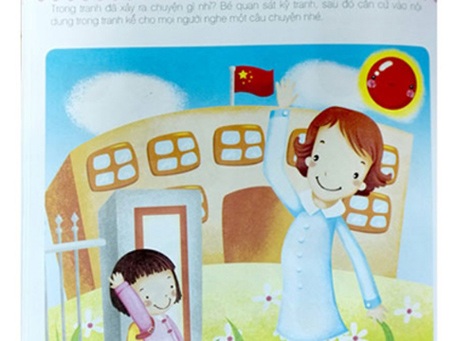 Thu hồi sách cho trẻ mầm non in cờ Trung Quốc - 1 Sách dành cho trẻ em chuẩn bị vào lớp 1 có in cờ Trung Quốc. (Ảnh