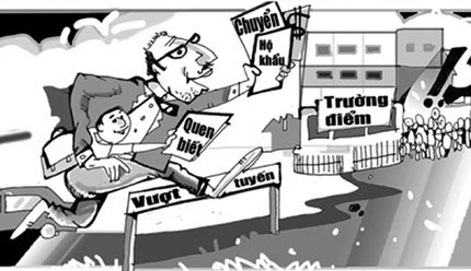 Chạy đua vào trường điểm: Vất vả mẹ, khổ con! - 1 Mỗi năm đến mùa tuyển sinh, các bậc phụ huynh lại chạy đôn chạy đáo lo xin học cho con.