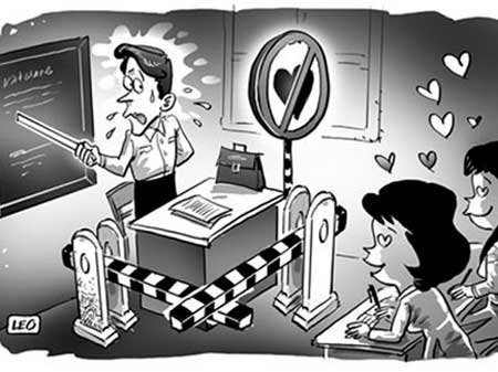 Nữ sinh tỏ tình thầy giáo không phải là chuyện hiếm (minh họa của Leo/Kiến thức)