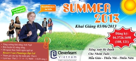 Để biết thêm thông tin chi tiết về khóa học hè, các bậc phụ huynh vui lòng liên hệ: