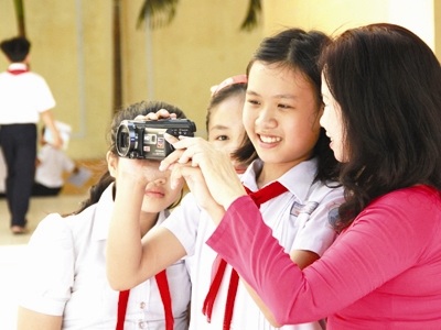 Học sinh trường THCS Tây Sơn, TP Đà Nẵng ngoài học văn giỏi, còn biết làm phim