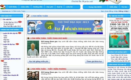 “Lơ” lò luyện, sĩ tử chọn ôn thi online - 1 Nhiều trang luyện thi trực tuyến được các sĩ tử ưu ái lựa chọn