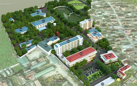 Trường Cao đẳng Xây dựng Công trình đô thị thông báo xét tuyển hệ Cao đẳng chính quy năm 2013 - 2 Phối cảnh tổng thể