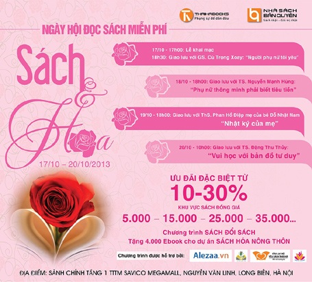 Lễ hội đọc sách miễn phí mừng Ngày Phụ nữ Việt Nam - 1 Lễ hội đọc sách miễn phí mừng Ngày Phụ nữ Việt Nam