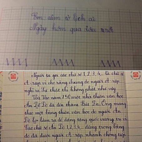 Từ những nét chữ nguệch ngoạc, nét chữ học trò của cô giáo Hải Thanh tiến bộ từng ngày