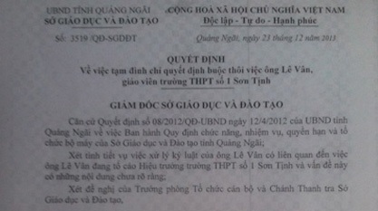 Hiệu trưởng “buộc thôi việc” GV tố cáo