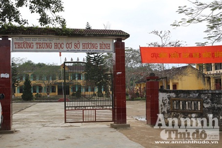 Thầy giáo tát học sinh thủng màng nhĩ - 2 Trường THCS Hương Bình - nơi xảy ra sự việc
