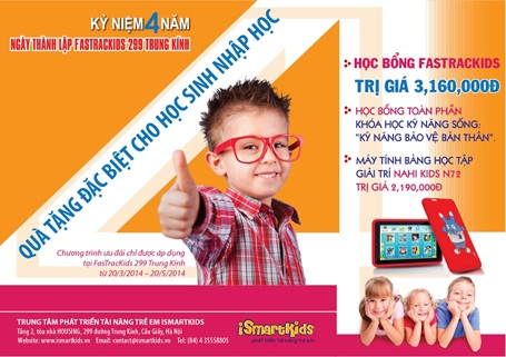 FasTracKids 299 Trung Kính kỷ niệm 4 năm ngày thành lập - 3 Kỷ niệm 4 năm ngày thành lập FasTracKids 299 Trung Kính.
