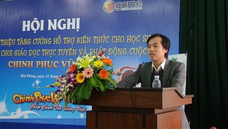 CLB Chinh Phục Vũ Môn đặt chân đến thành phố Cảng - 1 Ông Nguyễn Bình Minh - Ủy viên BCH TW Đoàn, Phó bí thư Thành đoàn Hải Phòng phát biểu tại hội nghị.