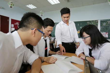 THPT FPT sơ tuyển thí sinh bằng bài kiểm tra năng lực - 1 Một giờ học của học sinh Trường THPT FPT.