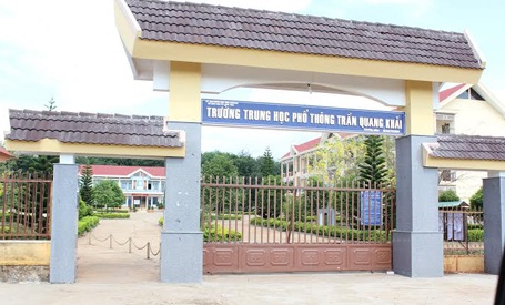 Trường THPT Trần Quang Khải (xã Ea H’Đing, huyện Cư M’gar, Đắk Lắk)- nơi xảy ra sự việc