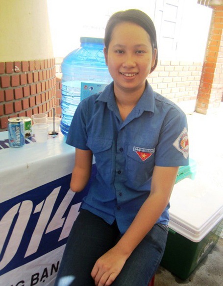 Cô gái khuyết tật và niềm đam mê tình nguyện - 2 Nụ cười hiền lành của Hoàng Hải Vân.