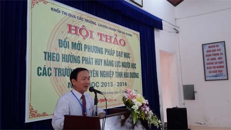 Trường Cao đẳng Hải Dương - người học được phát triển toàn diện - 2 Thầy Lê Bá Liên - Bí thư Đảng uỷ, hiệu trưởng Trường Cao đẳng Hải Dương