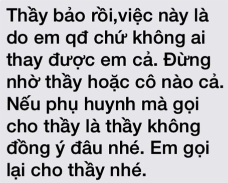Một trưởng bộ môn Trường ĐH Quy Nhơn bị tố gạ tình - 2 Tin nhắn từ số máy được cho là của ông Lợi gửi đến nữ sinh
