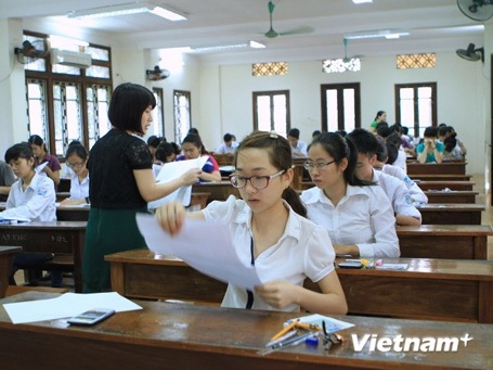 Hôm nay, các trường chốt phương án tuyển sinh đại học năm 2015 - 1 Thí sinh dự thi đại học năm 2014. (Ảnh: Xuân Mai/Vietnam+)
