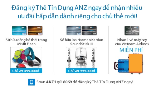 Vừa sở hữu Thẻ Tín Dụng, vừa có loa sành điệu hay đồng hồ năng động với ANZ