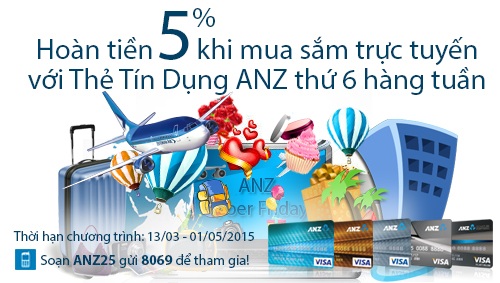 Nhanh tay đăng ký Thẻ Tín Dụng ANZ để tận hưởng các ưu đãi hấp dẫn, hãy soạn