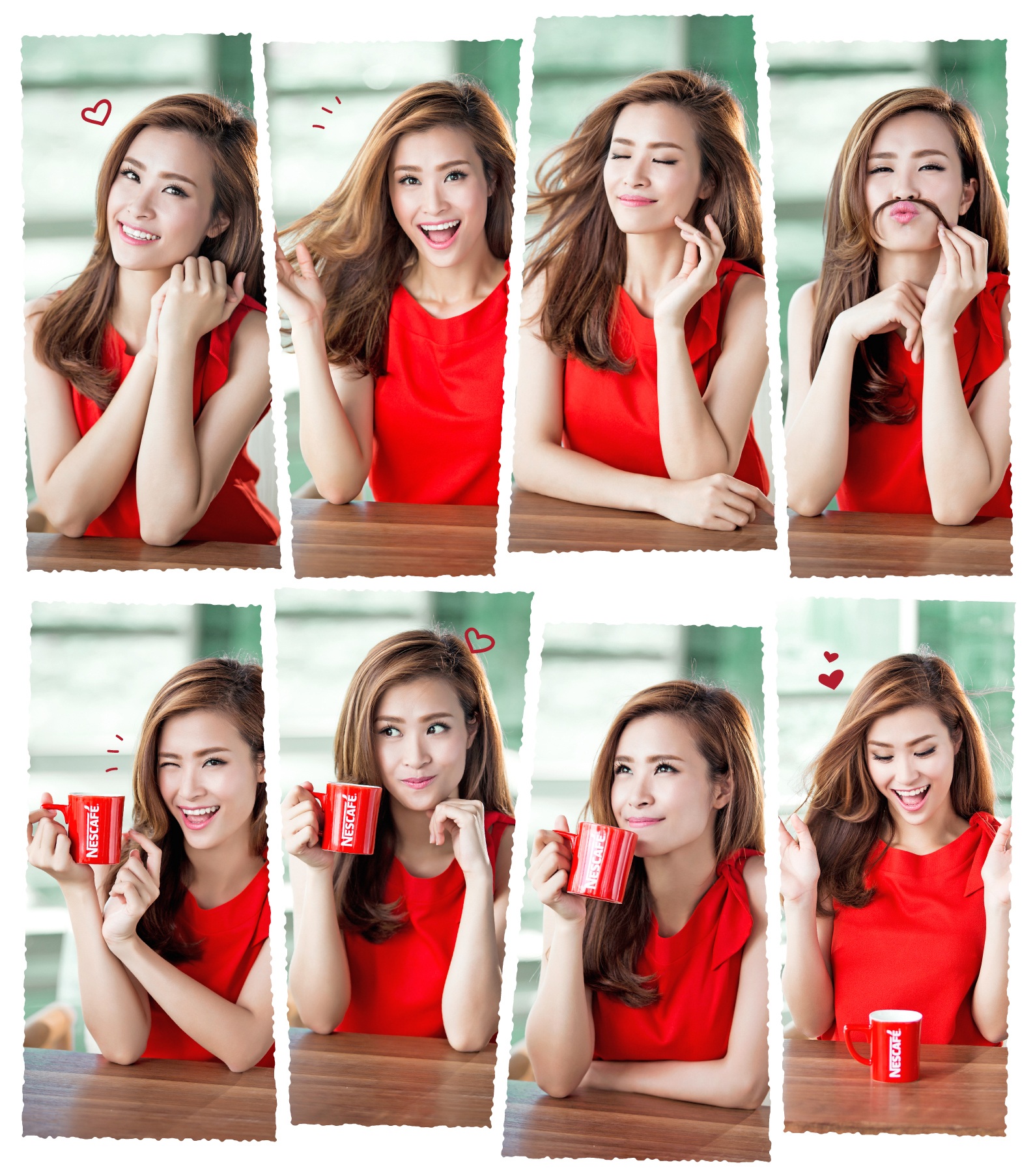 Giọng ca “Shake the rhythm” tươi vui trong bộ hình biểu cảm café đầy cảm hứng.