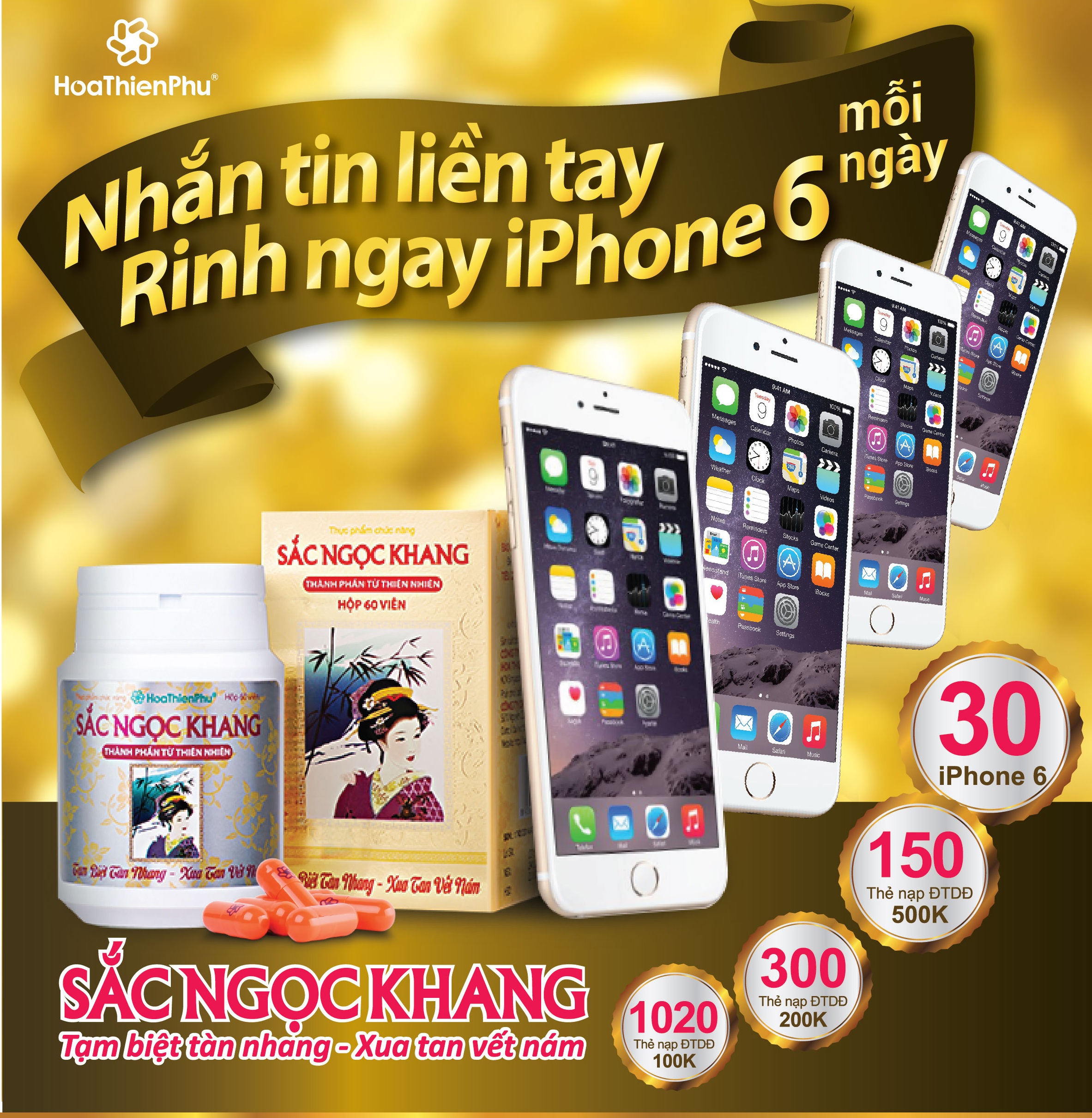 Sắc Ngọc Khang: “Nhắn tin liền tay, rinh ngay Iphone 6” - 1 Tham gia chương trình để có cơ hội
rinh iPhone 6 cùng Sắc Ngọc Khang