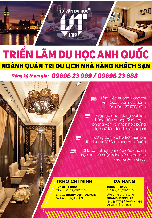 5 tỉ học bổng được trao tại Triển lãm du học Anh 2015 - 2 Triển lãm năm nay sẽ được tổ chức tại cả TPHCM & Đà Nẵng