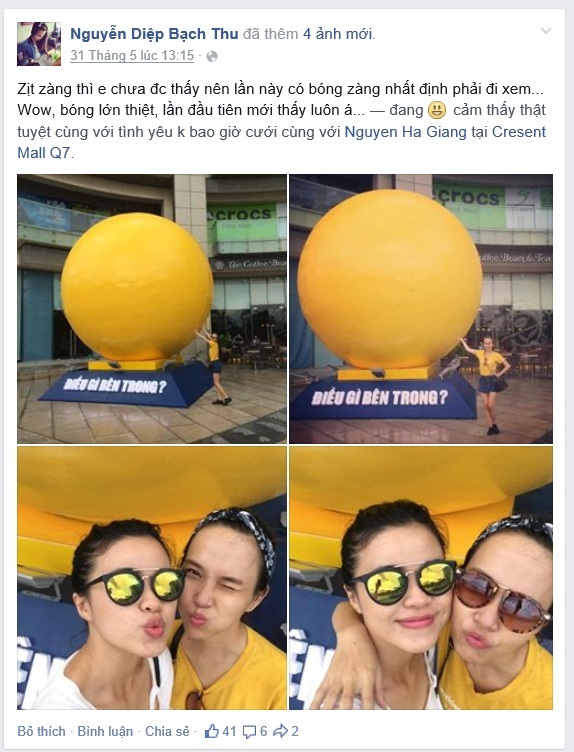 Khám phá quả bóng vàng khổng lồ khiến giới trẻ Sài Thành “sốt điên đảo” - 3 Ai cũng tò mò bên liệu bên
trong quả bóng đang chứa gì bên trong.