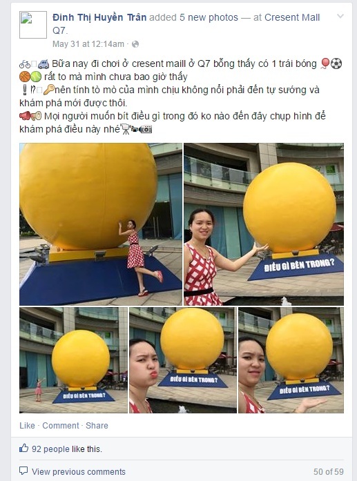 Khám phá quả bóng vàng khổng lồ khiến giới trẻ Sài Thành “sốt điên đảo” - 5 Bạn Ngọc còn hài hước thêu dệt
sự xuất hiện của quả bóng vàng kì lạ