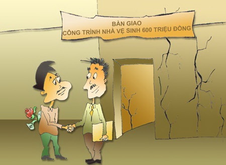 Sao nỡ “ăn” cả vào công trình vệ sinh? - 1 (Minh họa: Ngọc Diệp)