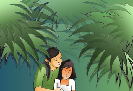 Bài thơ hay về tuổi thơ đến lớp - 1 (Minh họa: Ngọc Diệp)