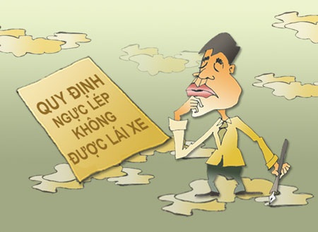 Không ai lái xe bằng ngực hay bằng bụng đâu…! - 1 (Minh họa: Ngọc Diệp)