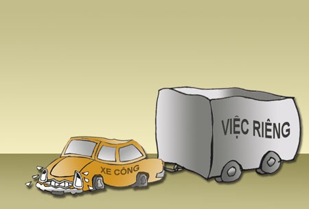Suy nghĩ từ những chiếc xe biển xanh đi lễ hội - 1 (Minh họa: Ngọc Diệp)