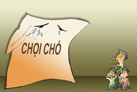 Chọi chó nhưng quá dã man với con người - 1 (Minh họa: Ngọc Diệp)
