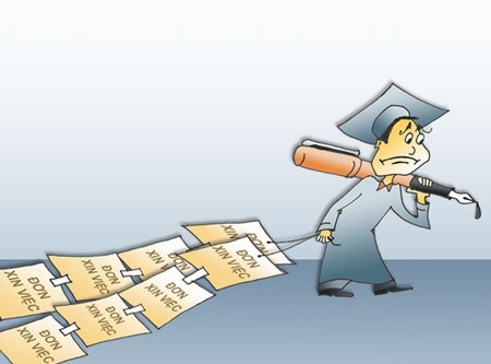 Cử nhân thất nghiệp “đông như quân Nguyên” - 1 (Minh họa: Ngọc Diệp)