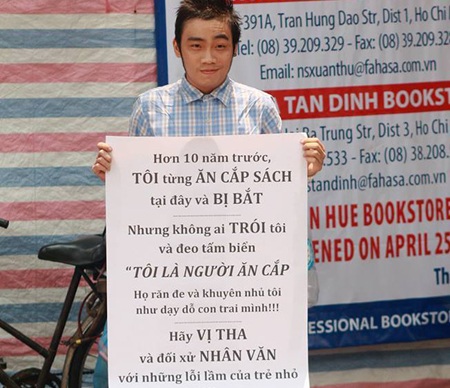 Hãy đối xử nhân văn với những lỗi lầm của trẻ nhỏ - 1 (Chung Tử Dạ và tấm biển: Tôi là người ăn cắp)