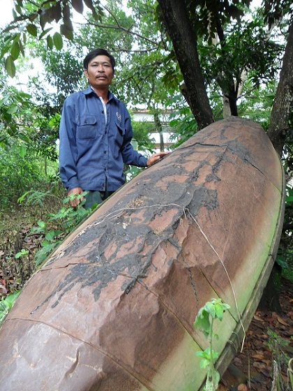 Chiếc thuyền anh Hiệu đánh bắt cá. Khi cần thiết lại dùng cứu người.