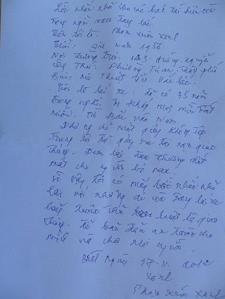 Bức thư ông Xanh với tiêu đề: