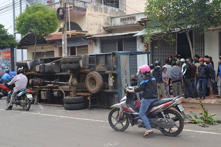 Hiện trường vụ tai nạn.