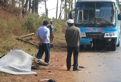 Hiện trường vụ tai nạn.
