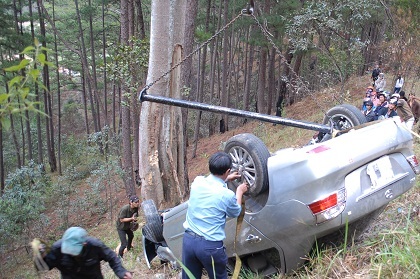 Hiện trường vụ tai nạn.