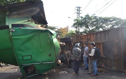 Hiện trường vụ tai nạn.