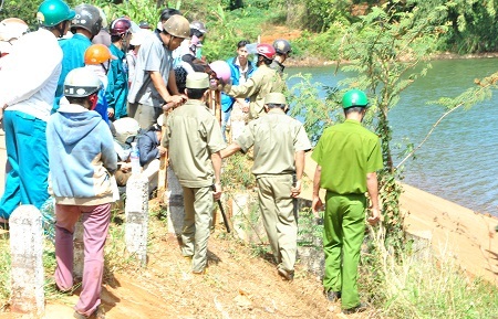 Hiện trường nơi xảy ra vụ việc.