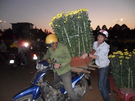 Hối hả... chở xuân.