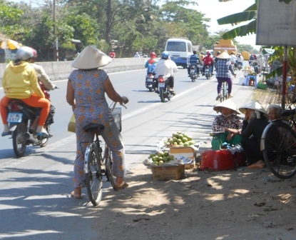 Sau Tết, trái cây vườn tràn ra quốc lộ