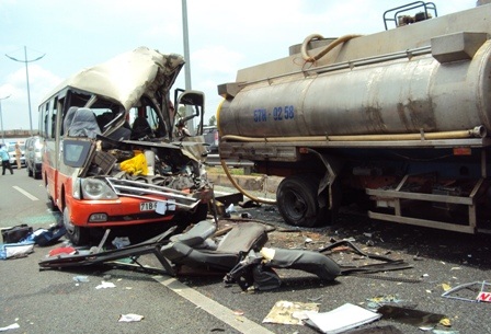 Hiện trường vụ tai nạn thương tâm xảy ra ngày 16/4