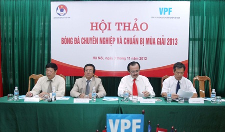 “Phá sản” kế hoạch bốc thăm lịch thi đấu V-League 2013 - 2 VPF chưa thể tổ chức lễ bốc thăm lịch thi đấu mùa giải 2012 (Ảnh: Thục Linh)