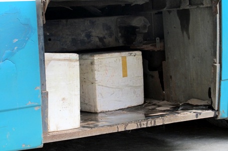 Bắt quả tang xe khách vận chuyển nội tạng động vật “bẩn” - 2 Bắt quả tang xe khách vận chuyển nội tạng động vật “bẩn” - 2