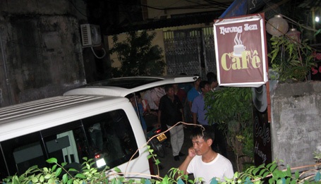 Quán cafe nơi xảy ra vụ án mạng.