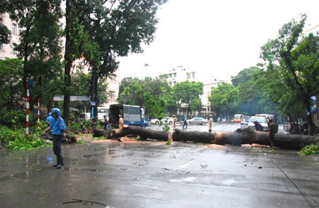 Ứng trực những tình huống xấu có thể xảy ra trong mưa bão.